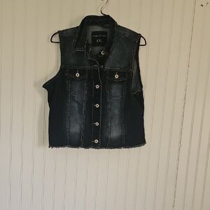 Maurices Dark Wash Denim Vest